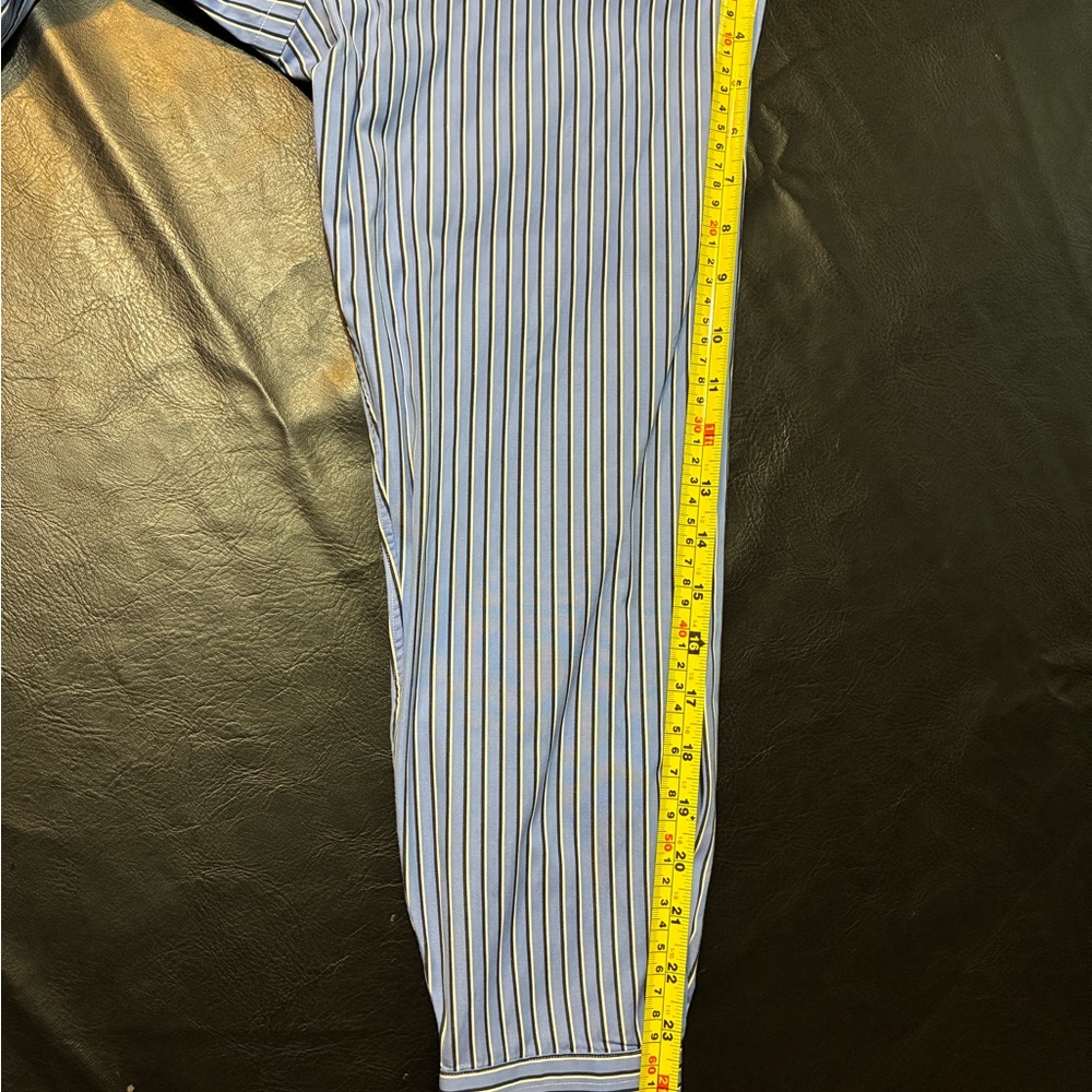 Polo by Ralph Lauren Men's Estate Classic Blue Pinstripe Dress Shirt - Picture 9 of 14